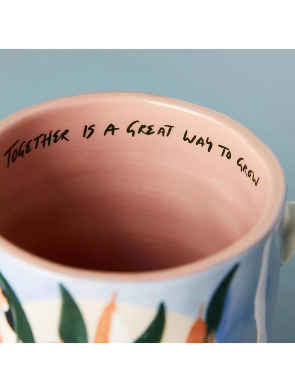 Anthropologie Happiness Blooms Mug Cattail - Picture 4 of 5